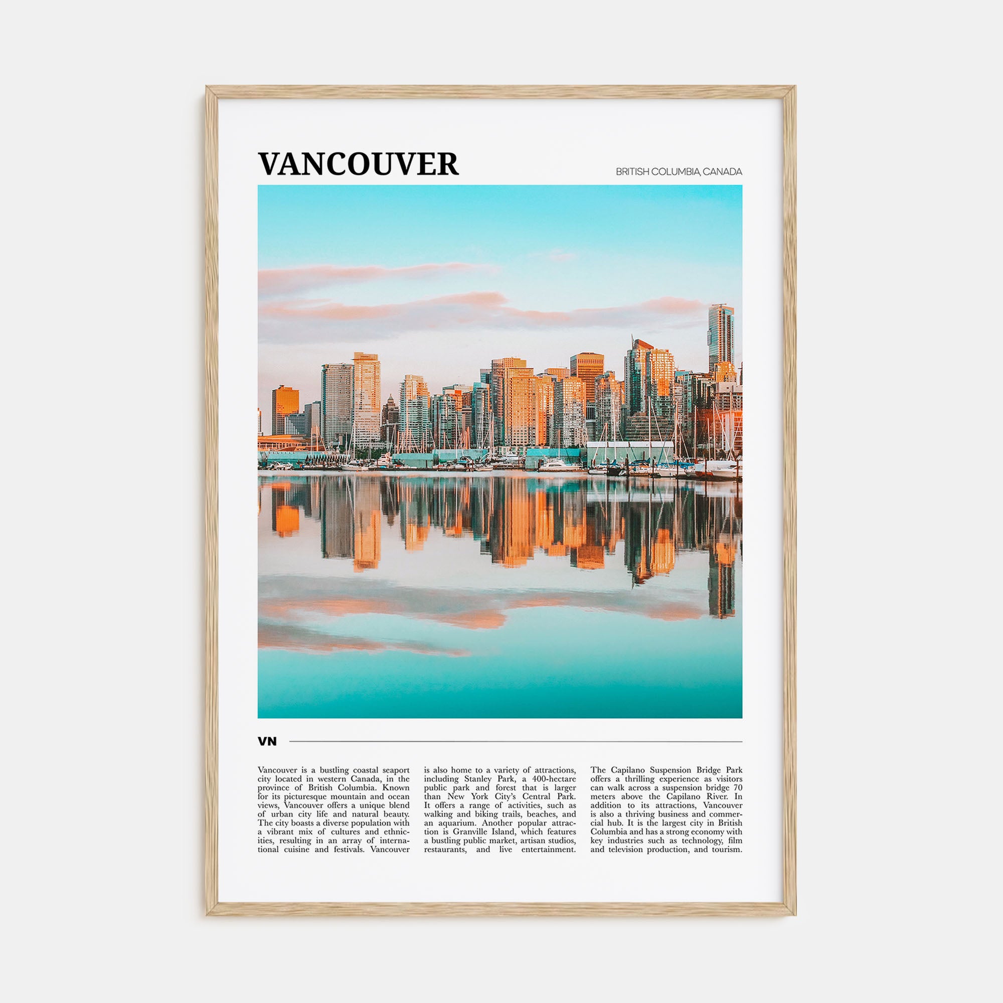 Vancouver, Canada Travel Color No 1 Poster