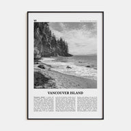 Vancouver Island Travel B&W Poster