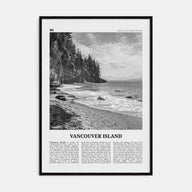 Vancouver Island Travel B&W Poster