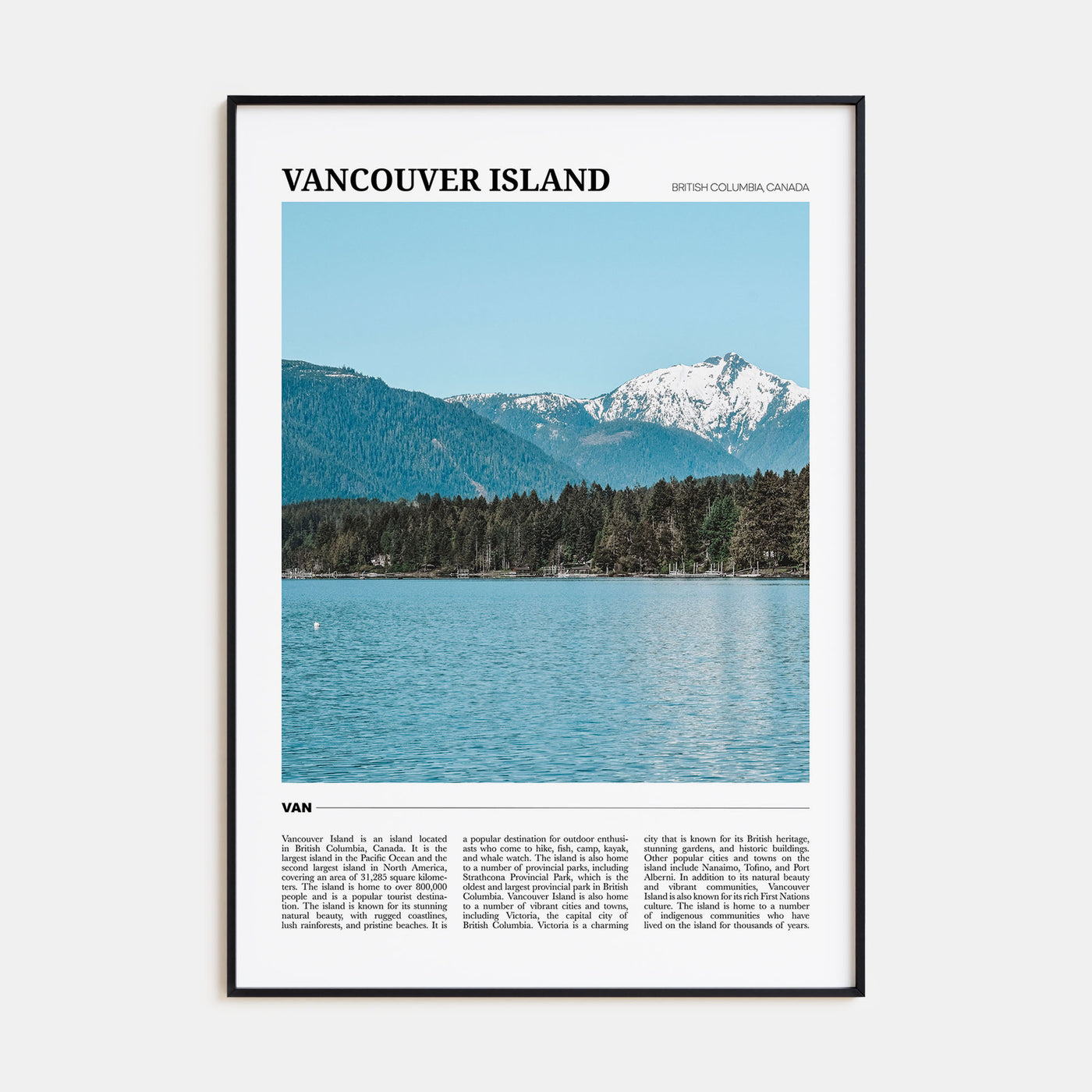 Vancouver Island Travel Color Poster