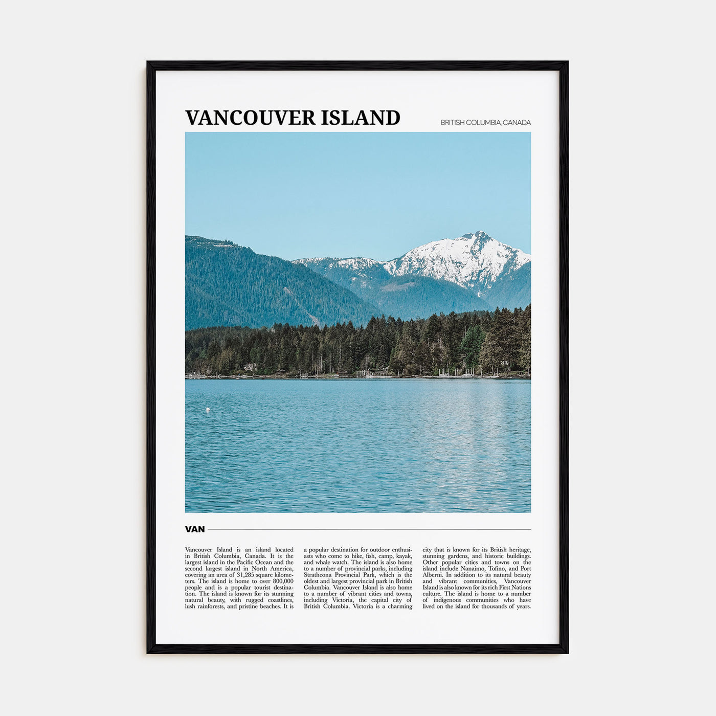 Vancouver Island Travel Color Poster