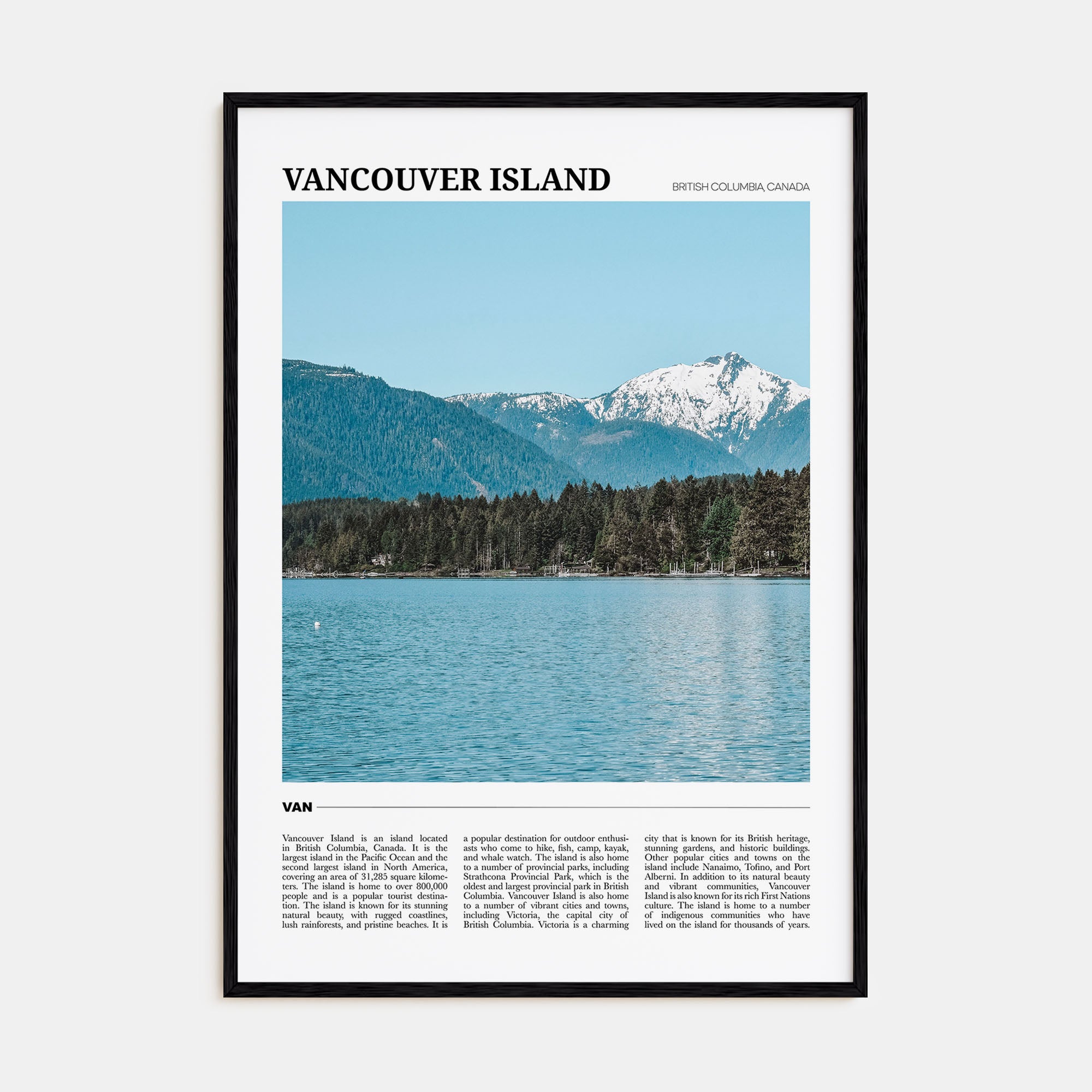 Vancouver Island Travel Color Poster