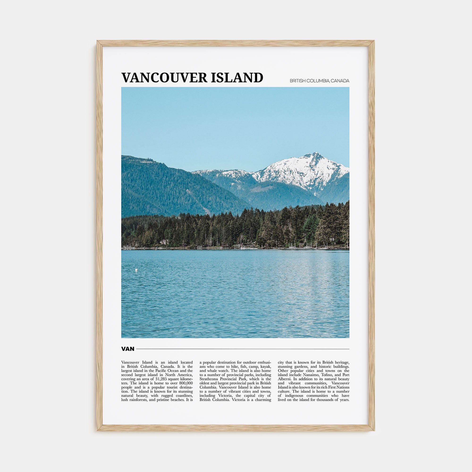 Vancouver Island Travel Color Poster