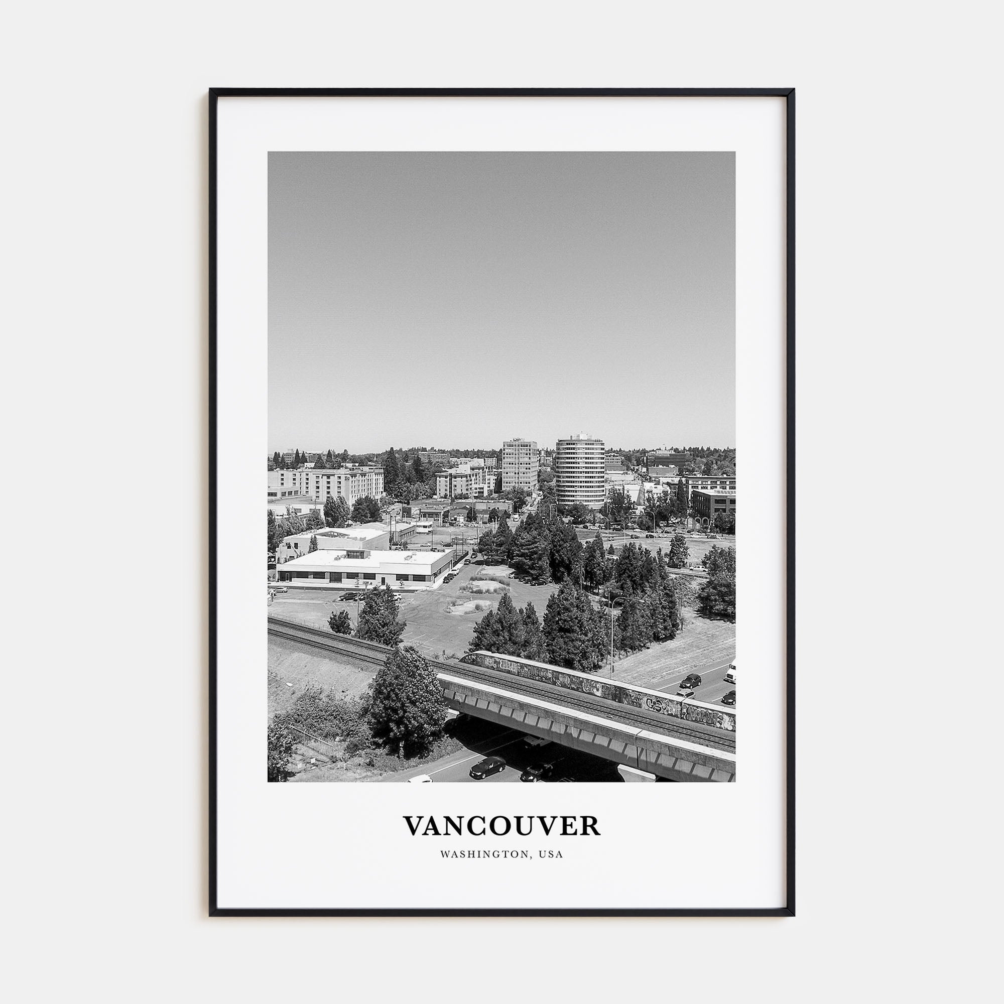 Vancouver, Washington Portrait B&W Poster