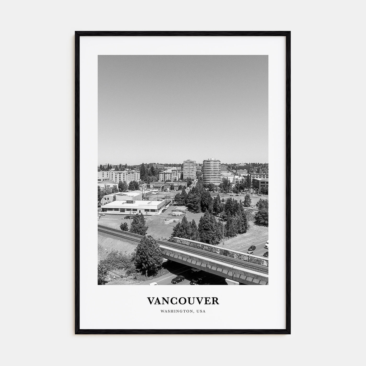 Vancouver, Washington Portrait B&W Poster