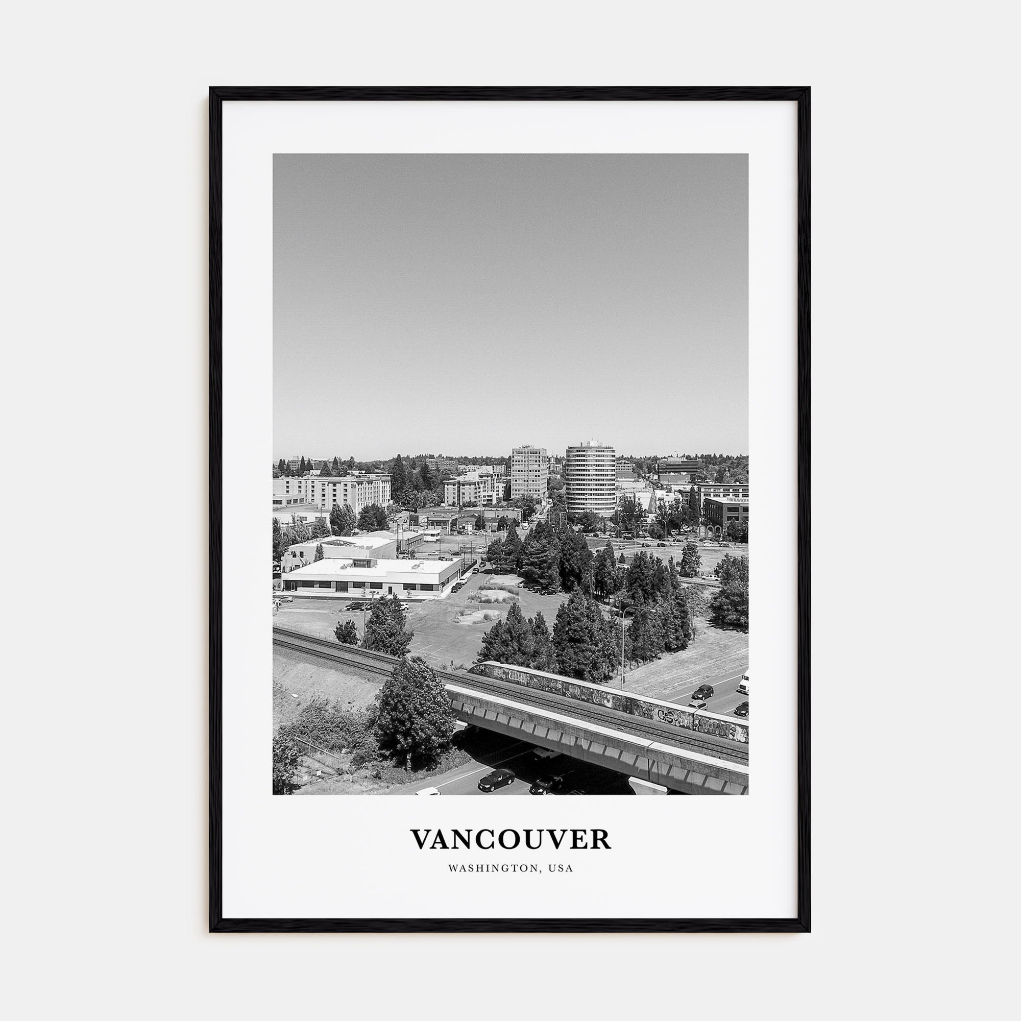 Vancouver, Washington Portrait B&W Poster