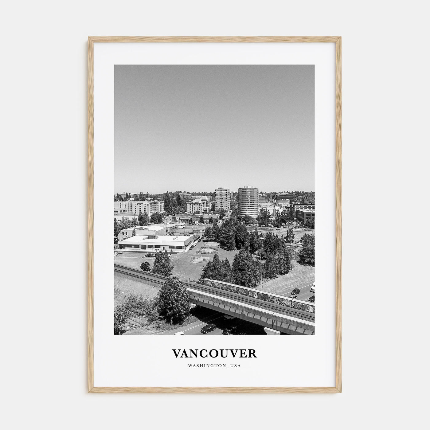 Vancouver, Washington Portrait B&W Poster
