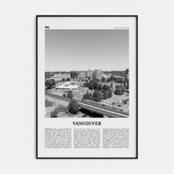 Vancouver, Washington Travel B&W Poster