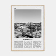 Vancouver, Washington Travel B&W Poster