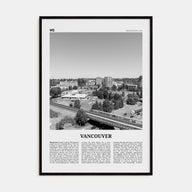 Vancouver, Washington Travel B&W Poster
