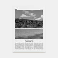 Vanuatu Travel B&W Poster