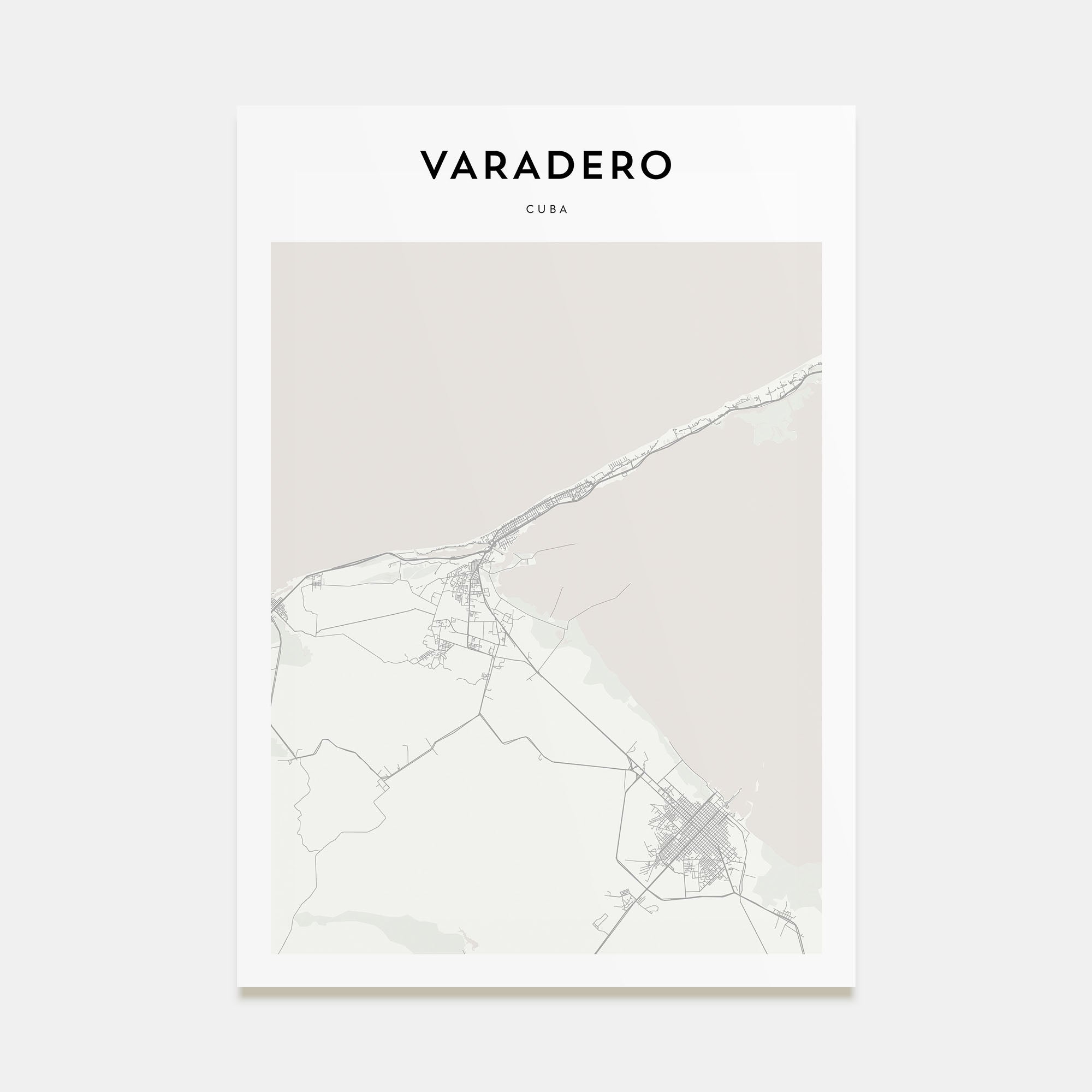 Varadero Map Portrait Poster