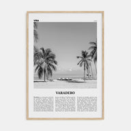 Varadero Travel B&W Poster