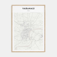Varanasi Map Portrait Poster