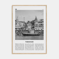 Varanasi Travel B&W Poster