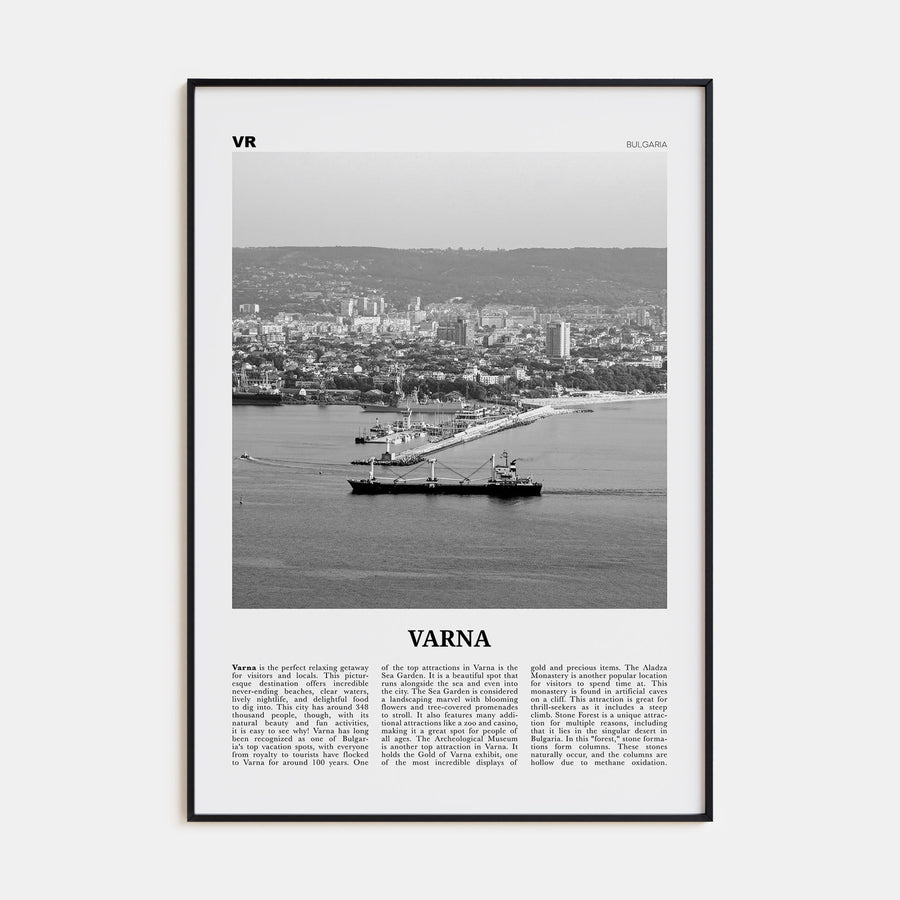 Varna Travel B&W Poster