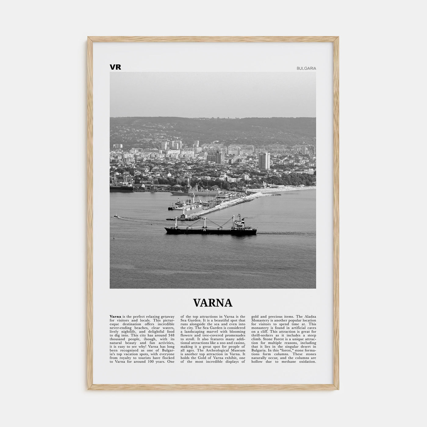 Varna Travel B&W Poster