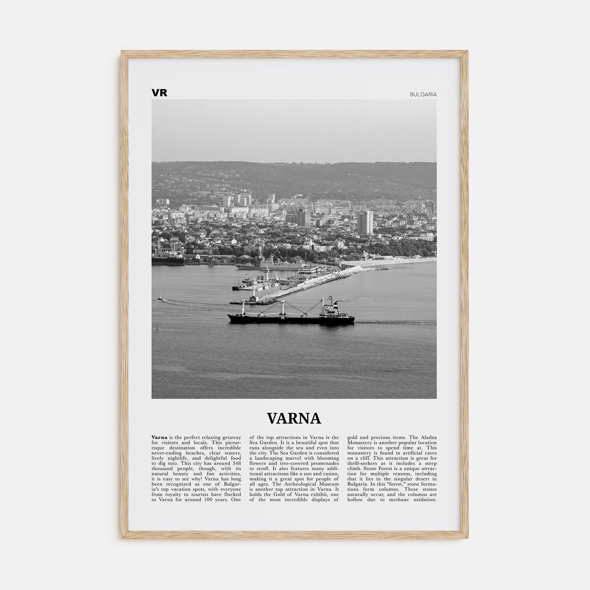 Varna Travel B&W Poster