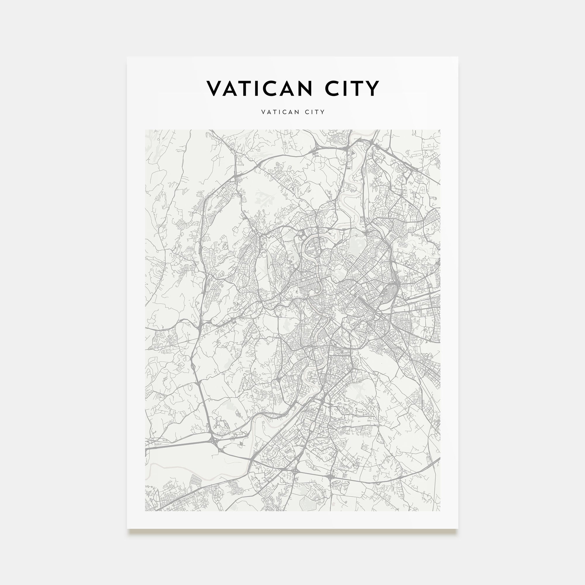 Vatican City Map Portrait Poster