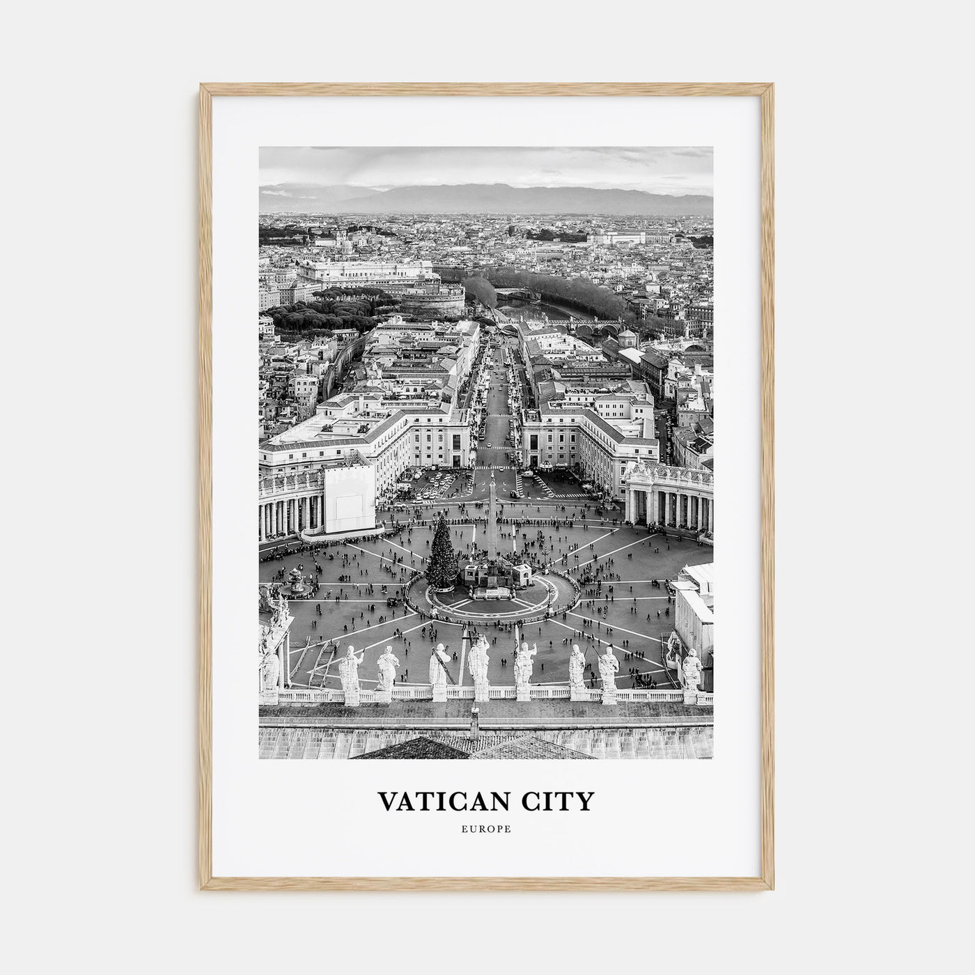 Vatican City Portrait B&W Poster