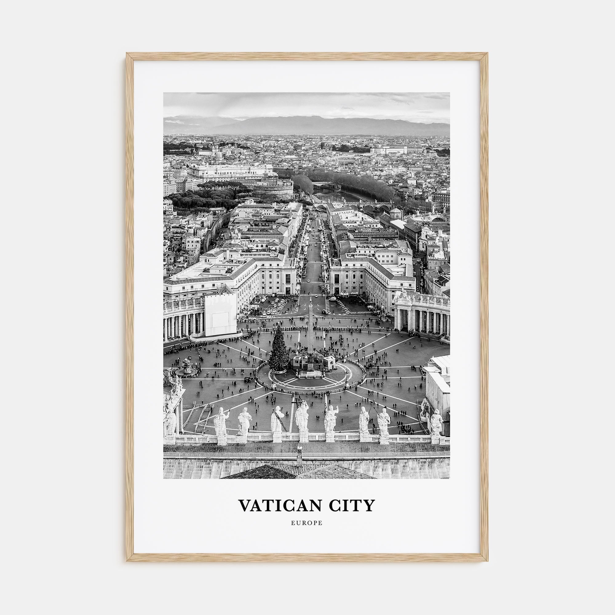 Vatican City Portrait B&W Poster