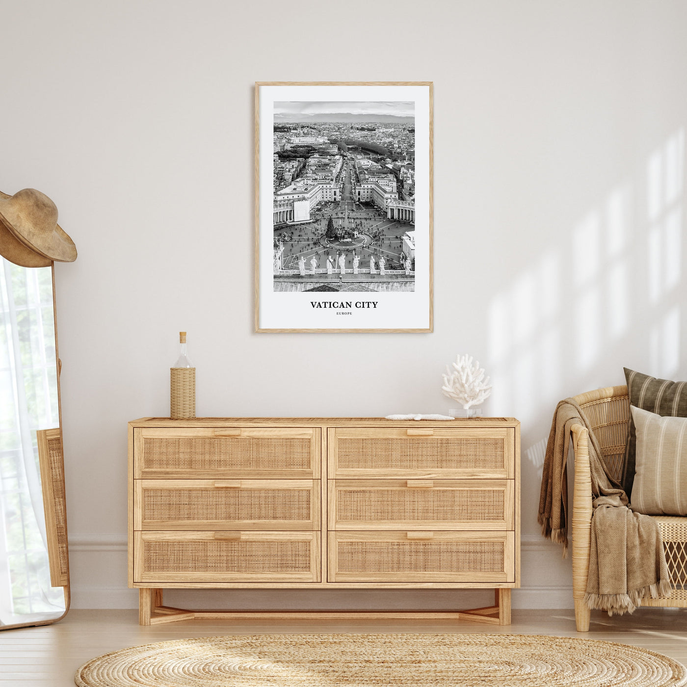 Vatican City Portrait B&W Poster