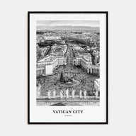 Vatican City Portrait B&W Poster