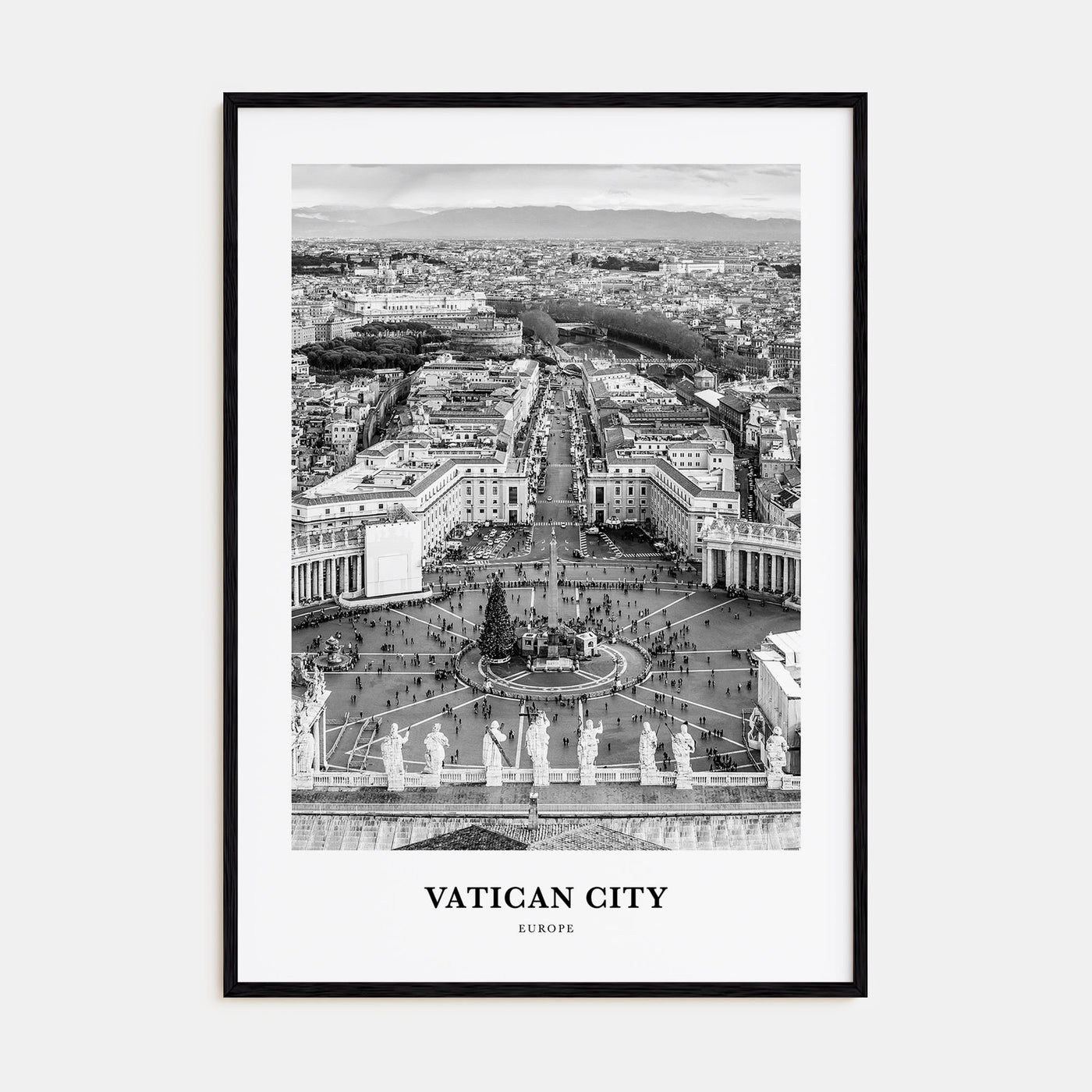 Vatican City Portrait B&W Poster