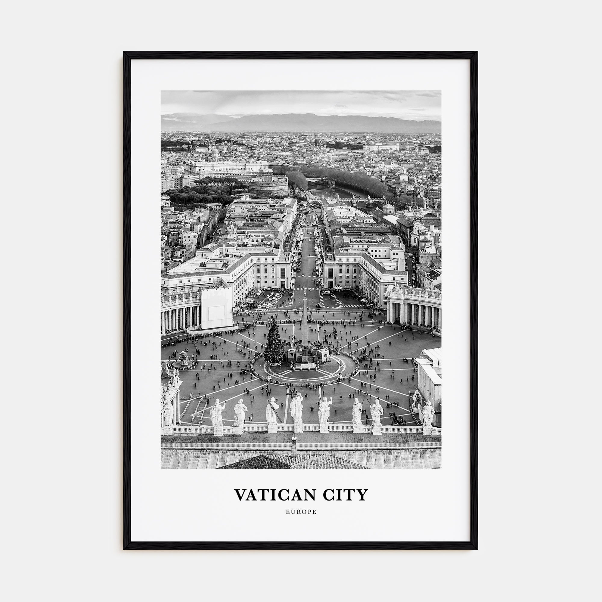 Vatican City Portrait B&W Poster