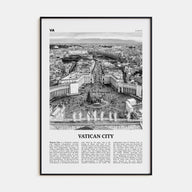 Vatican City Travel B&W Poster