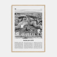Vatican City Travel B&W Poster