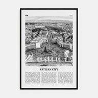 Vatican City Travel B&W Poster