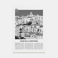 Vejer de la Frontera Travel B&W Poster