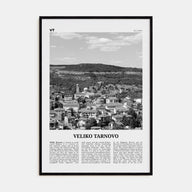 Veliko Tarnovo Travel B&W Poster