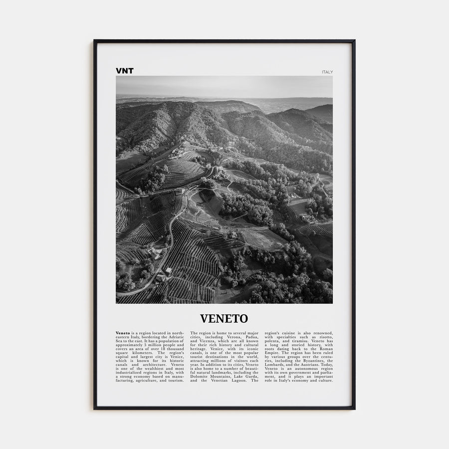 Veneto Travel B&W Poster