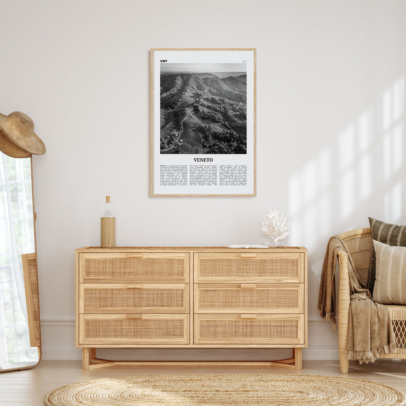 Veneto Travel B&W Poster