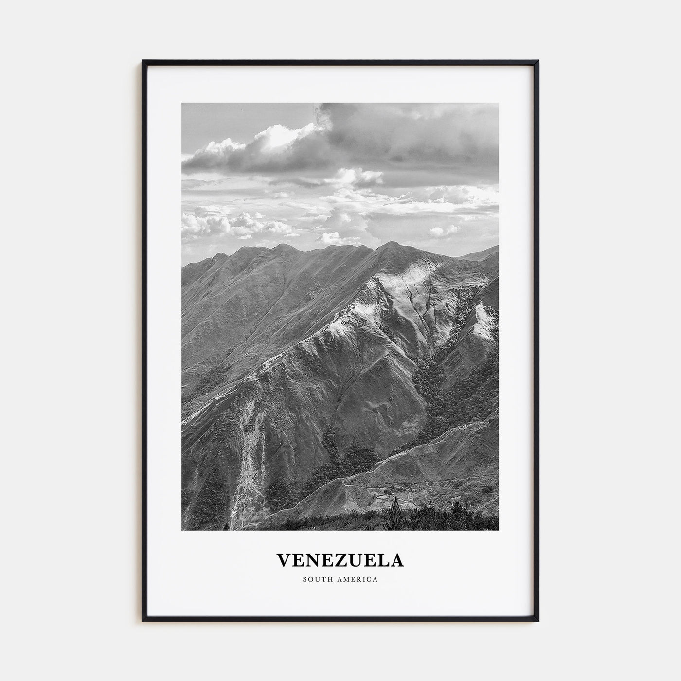 Venezuela Portrait B&W Poster