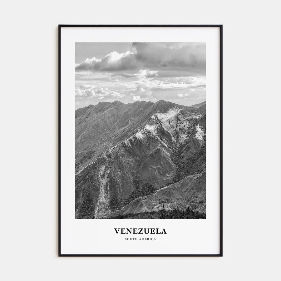 Venezuela Portrait B&W Poster