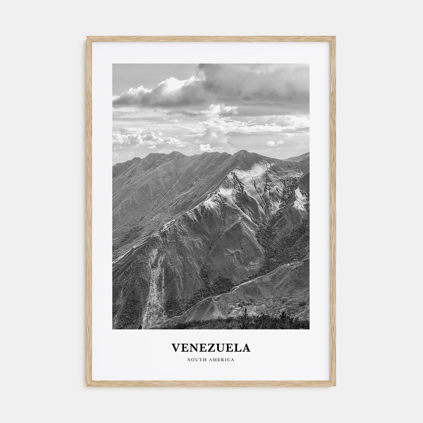 Venezuela Portrait B&W Poster