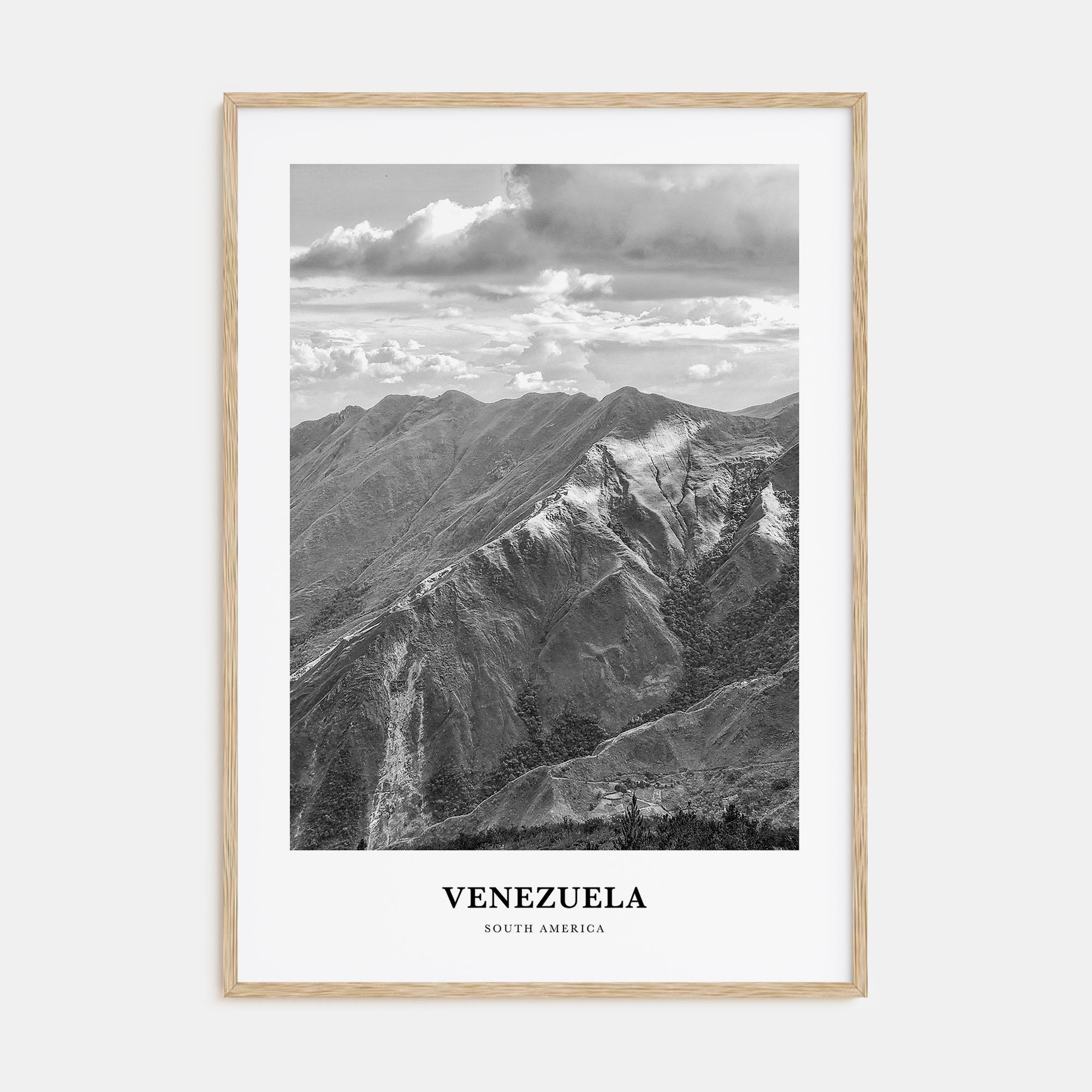 Venezuela Portrait B&W Poster
