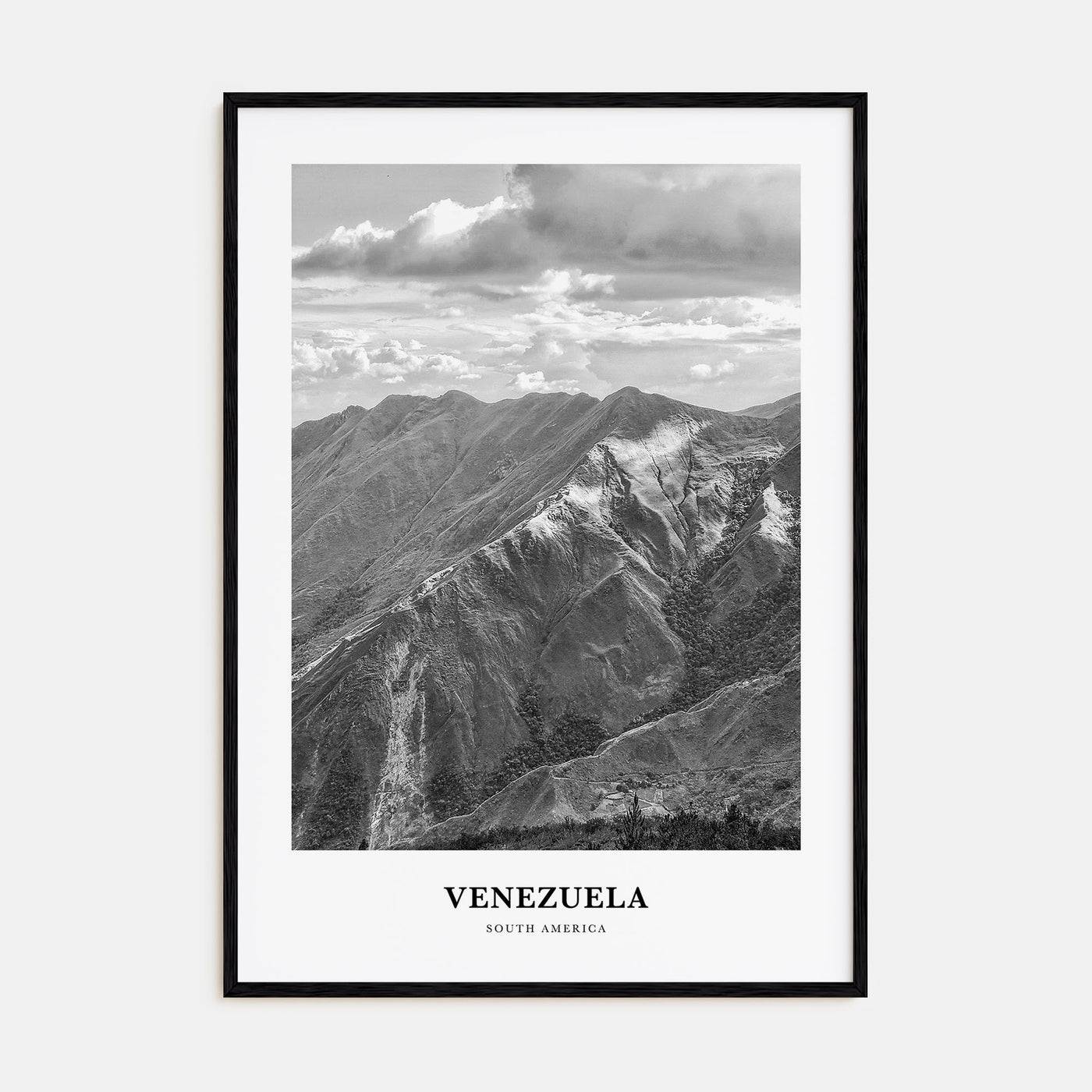 Venezuela Portrait B&W Poster