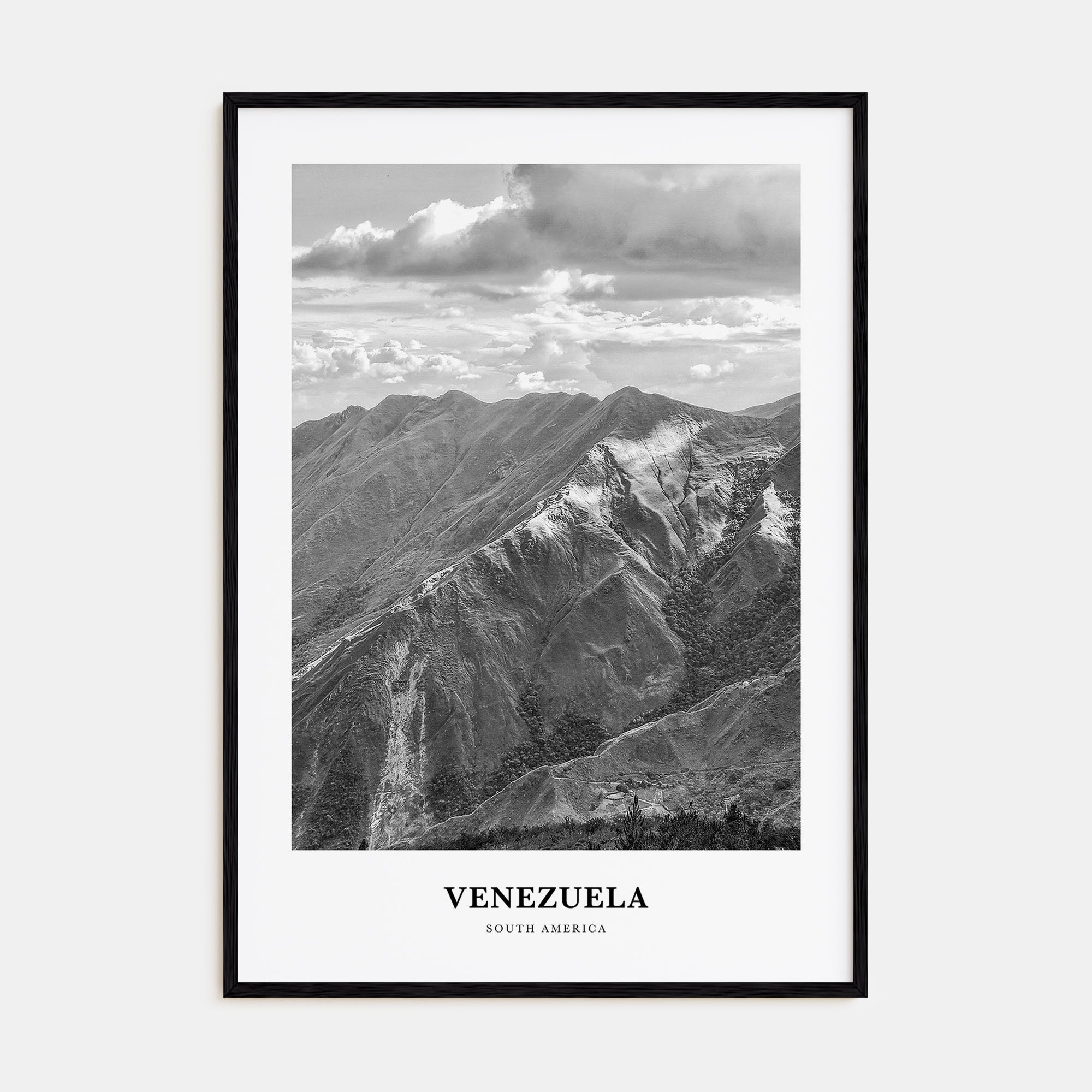 Venezuela Portrait B&W Poster