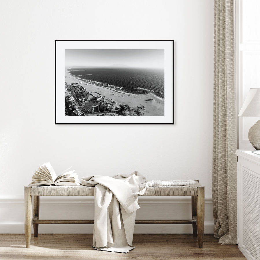 Venice Beach Landscape B&W Poster