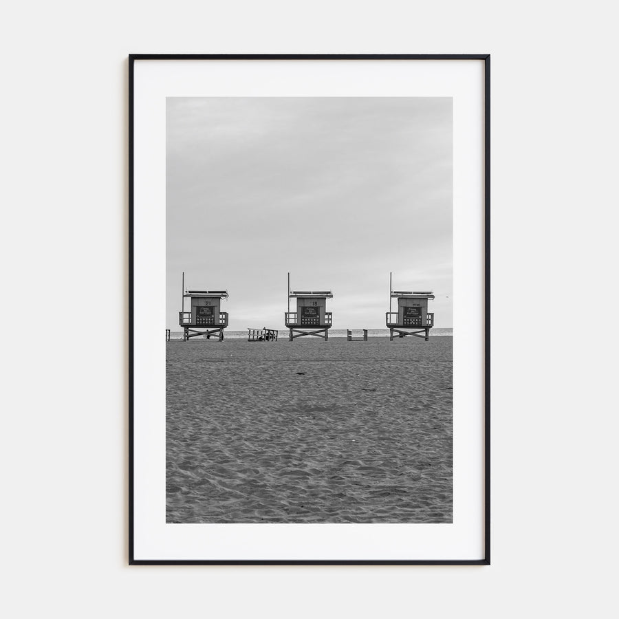 Venice Beach Photo B&W Poster