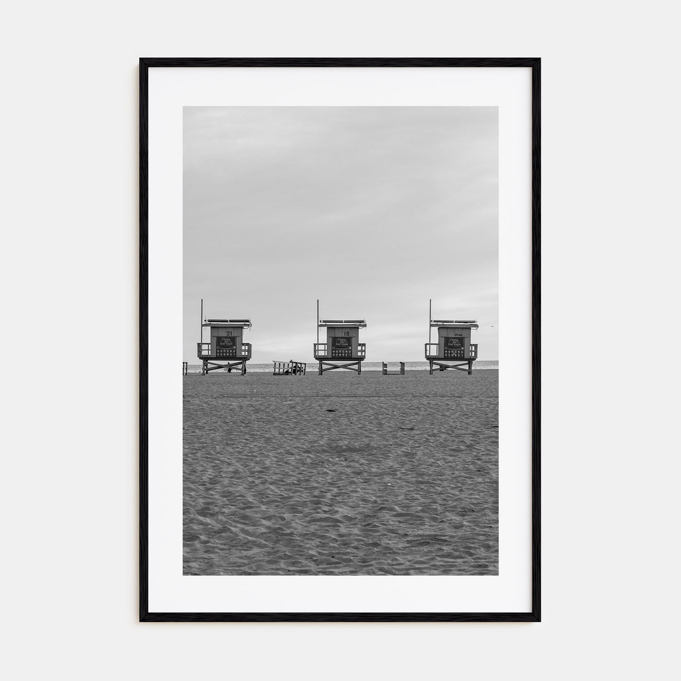 Venice Beach Photo B&W Poster