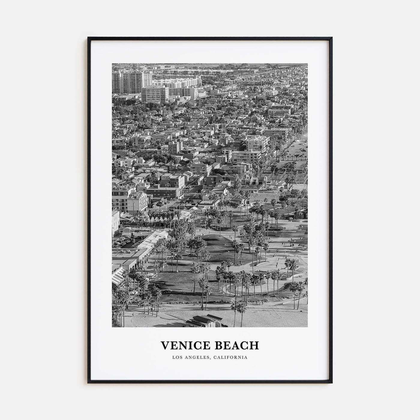 Venice Beach Portrait B&W No 2 Poster