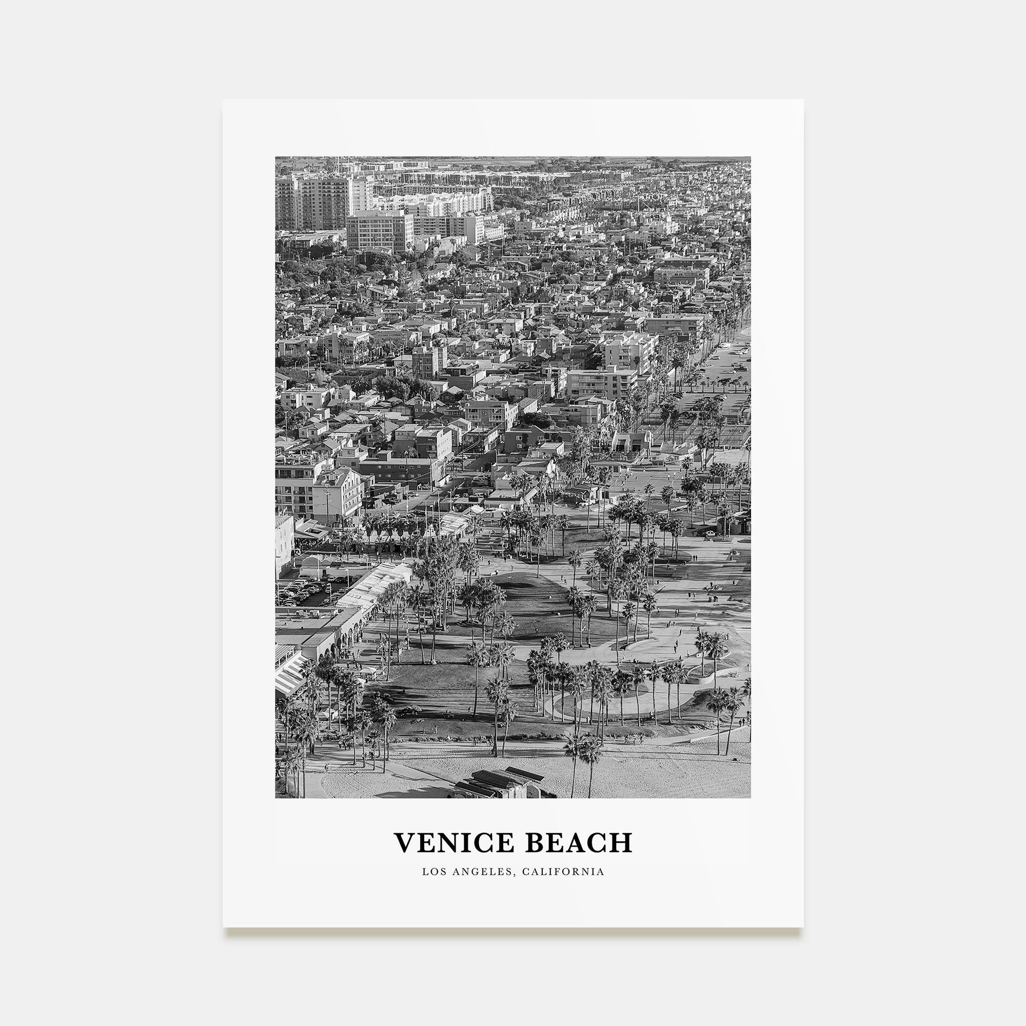 Venice Beach Portrait B&W No 2 Poster