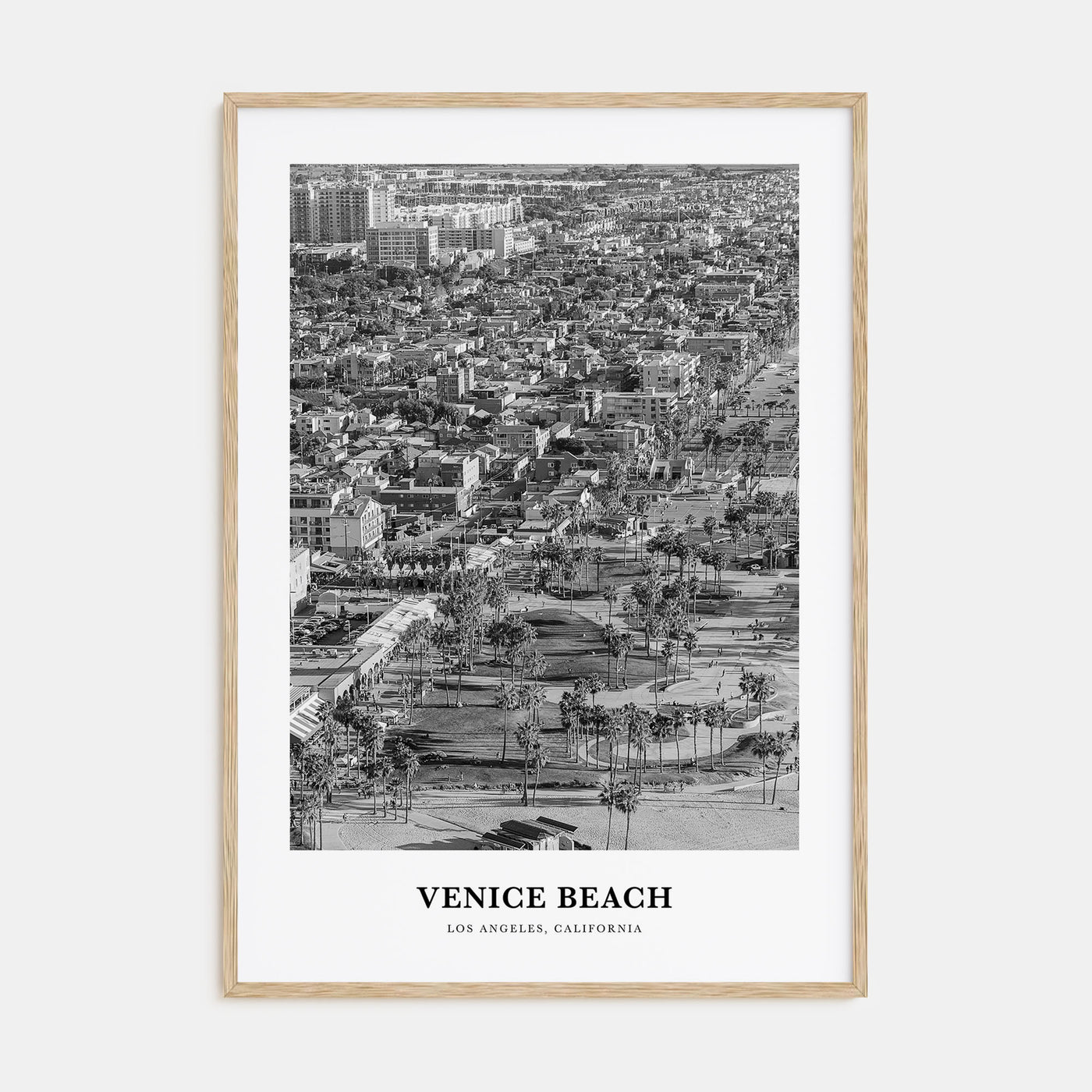 Venice Beach Portrait B&W No 2 Poster