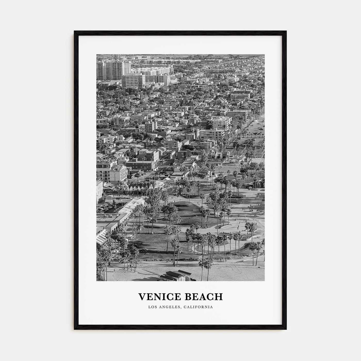 Venice Beach Portrait B&W No 2 Poster