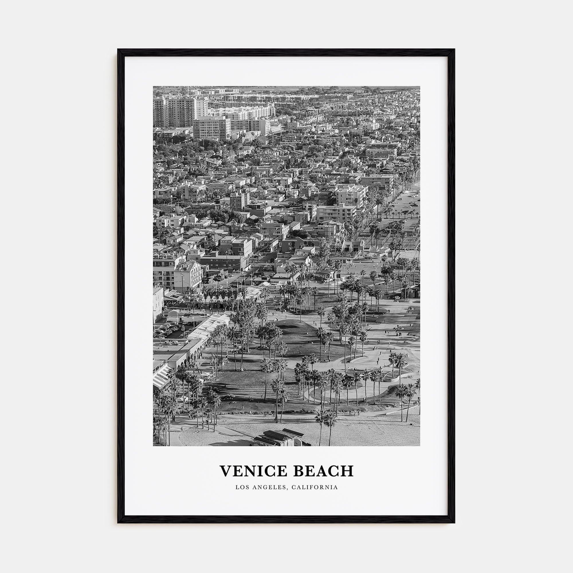 Venice Beach Portrait B&W No 2 Poster